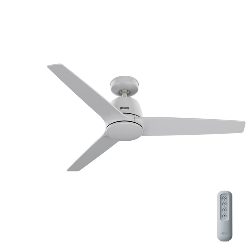 Hunter 52 inch Malden Dove Grey Ceiling Fan and Handheld Remote - The Shop By Jasmine Roth