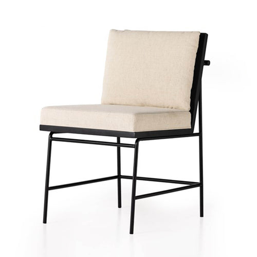 Miramar Dining Chair - Savile Flax / Black - The Shop By Jasmine Roth