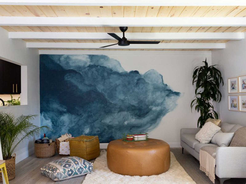 How To: DIY Painted Waves Wall Mural