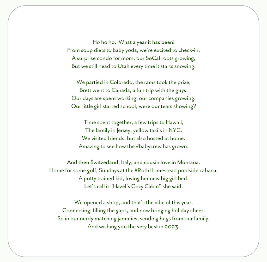 The Roth Family Christmas Card