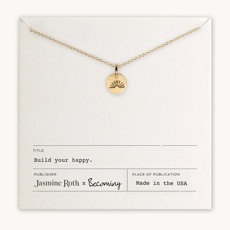 Build Your Happy - Gold Sun Necklace