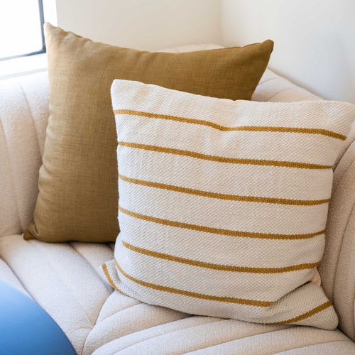 Mayport Pillow- Yellow Stripes