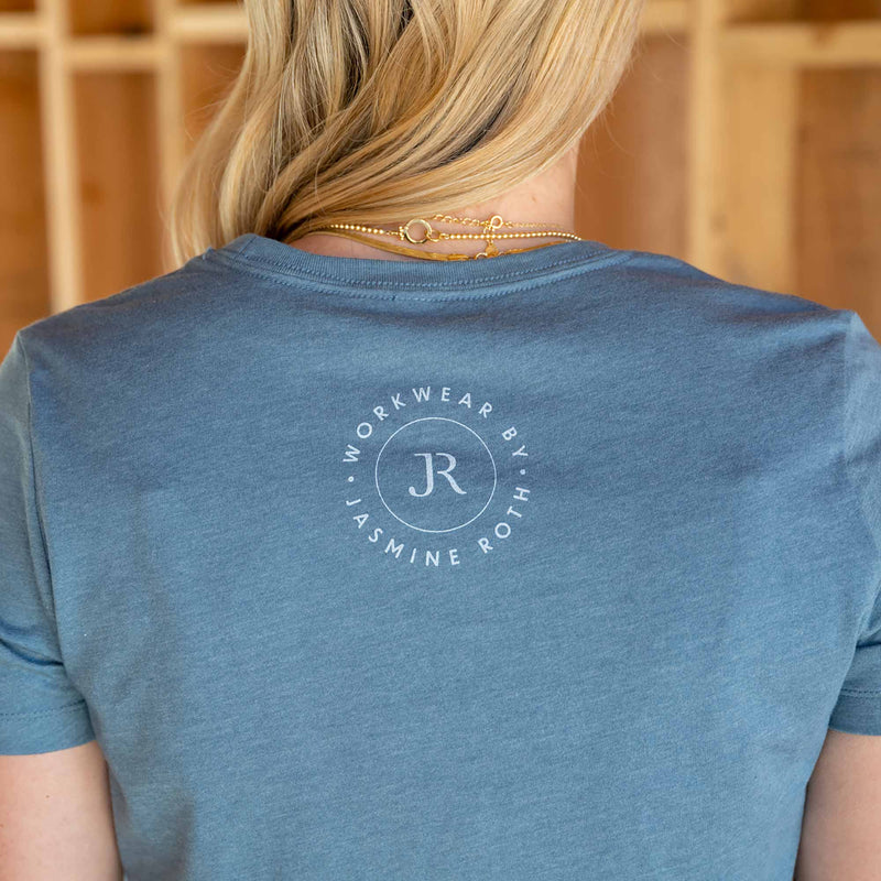 Build Your Happy Womens Tee - Blue