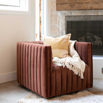 Freeport Swivel Chair - Surrey Auburn in Living Room