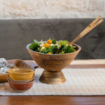 Loch footed bowl with salad on kitchen table