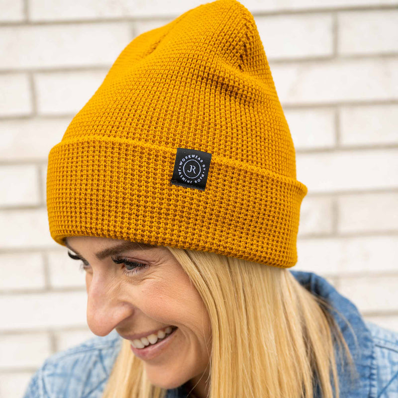 Freestyle Waffle Knit Beanie - Camel - The Shop By Jasmine Roth