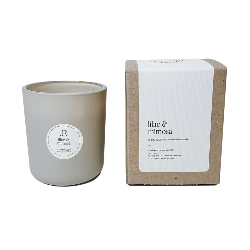 Lilac & Mimosa Candle with Box | The Shop by Jasmine Roth