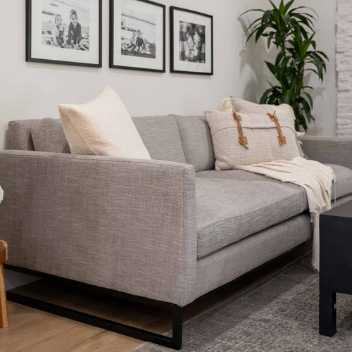 Warner Modern Gray Sofa in Living Room