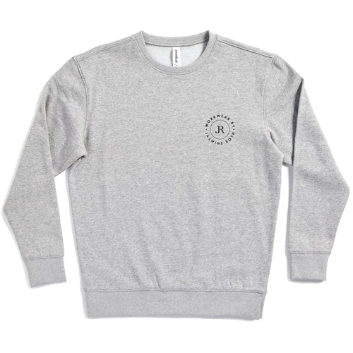 JR Workwear Crewneck Sweatshirt in Heather Grey | The Shop by Jasmine Roth